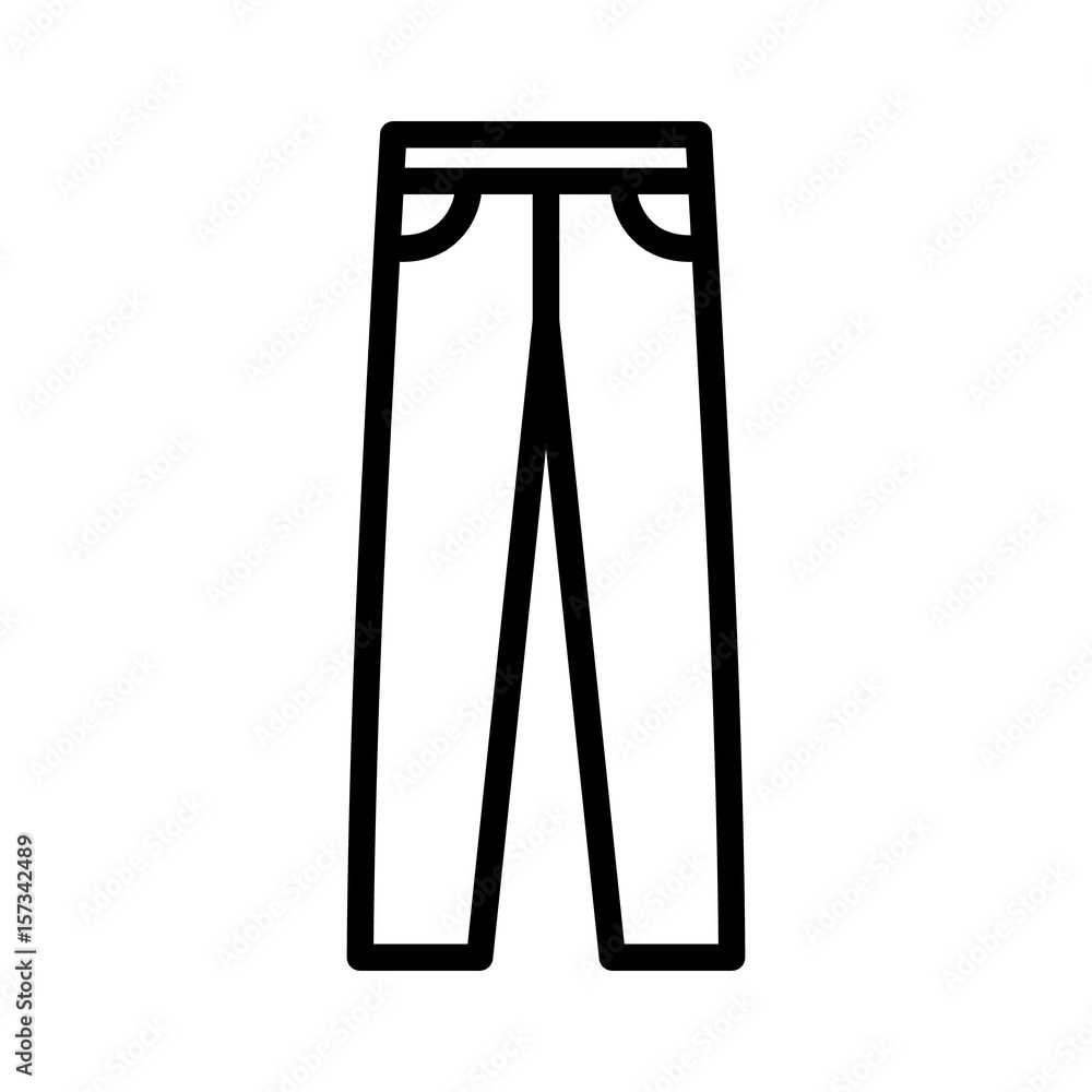 Men`s Jeans or Pants Sign Icon. Clothing Symbol. Stock Vector -  Illustration of graph, document: 80354803