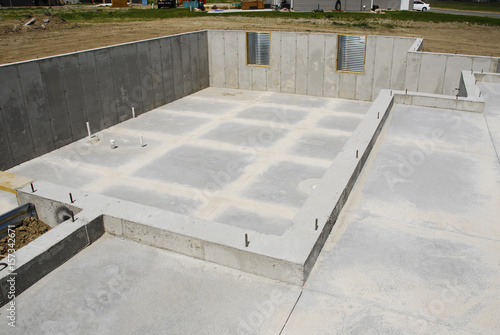 Concrete basement completed. © Tom