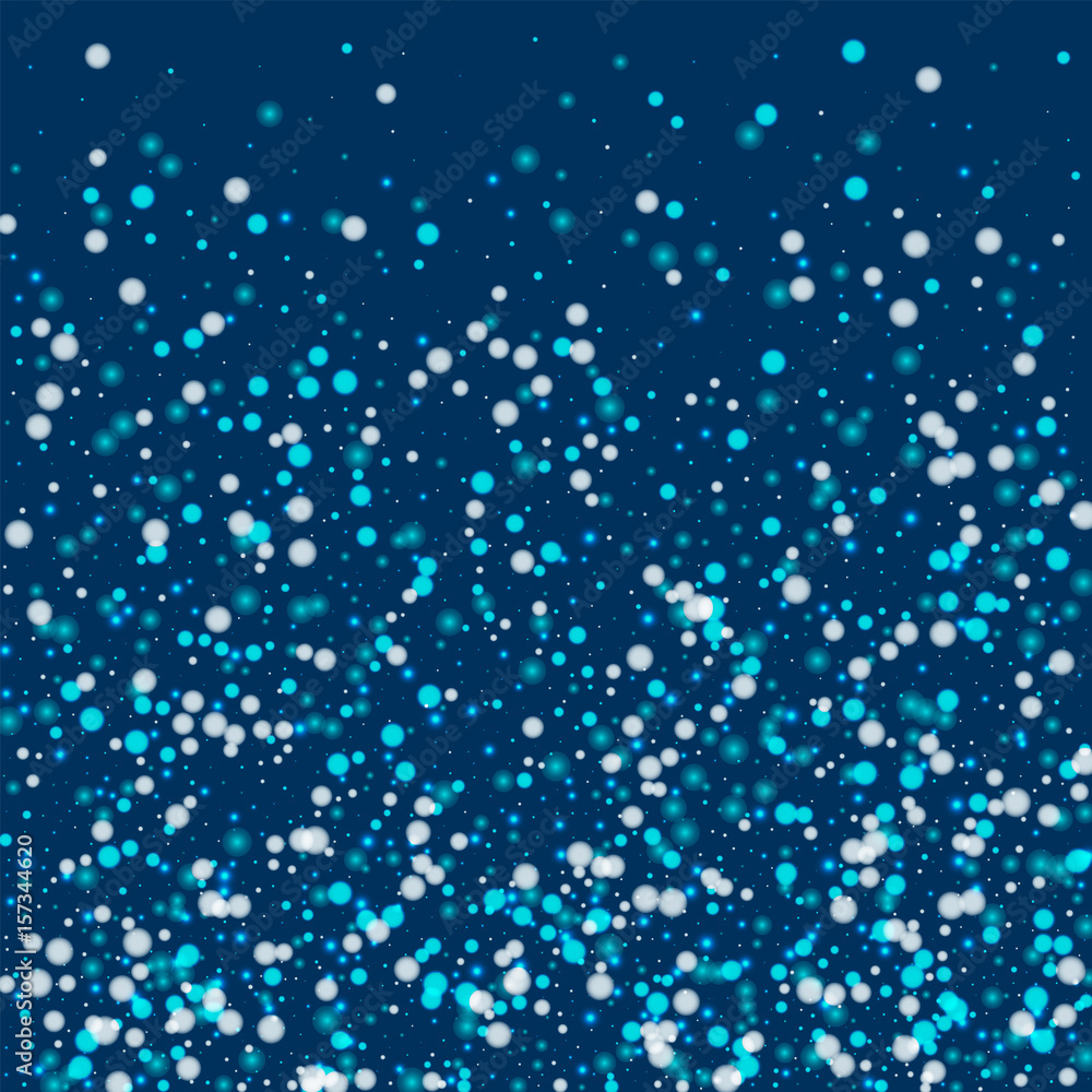 Beautiful falling snow. Bottom gradient with beautiful falling snow on deep blue background. Vector illustration. Beautiful falling snow. Bottom gradient with beautiful falling snow on deep blue background. Vector illustration.