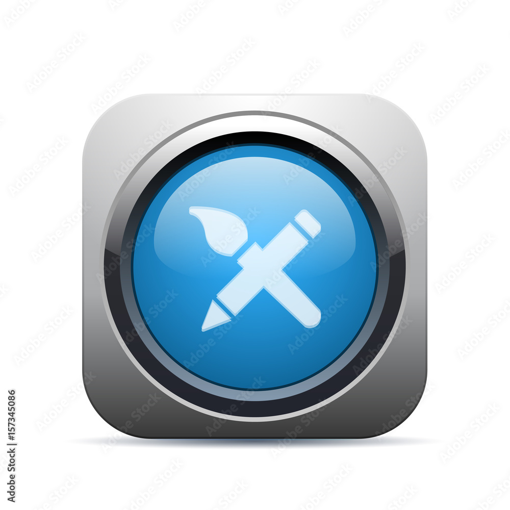 Square Push-Button - Vector Square Push-Button - Vector