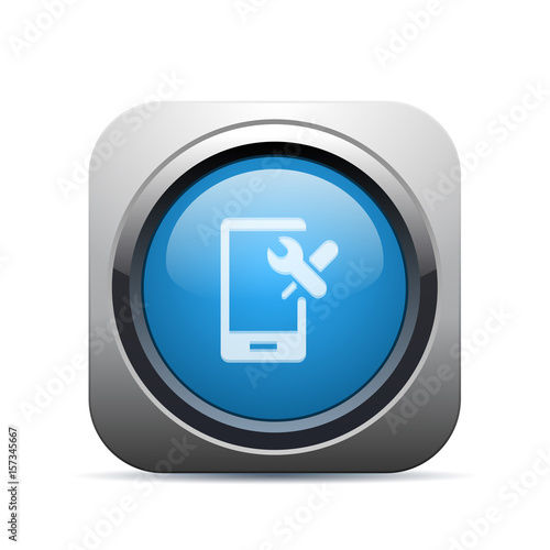 Square Push-Button - Vector
