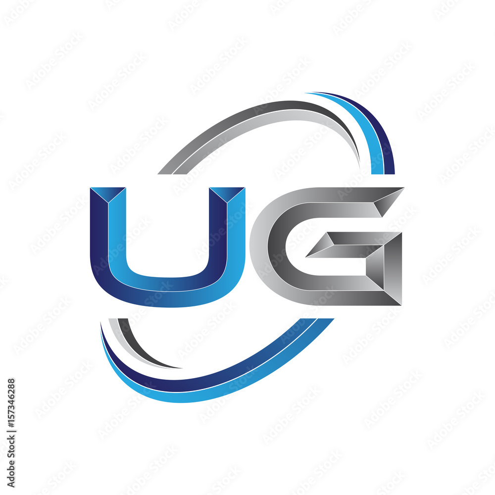 Simple initial letter logo modern swoosh UG Simple initial letter logo modern swoosh UG