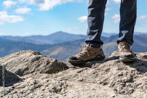 Man standing on the mountains