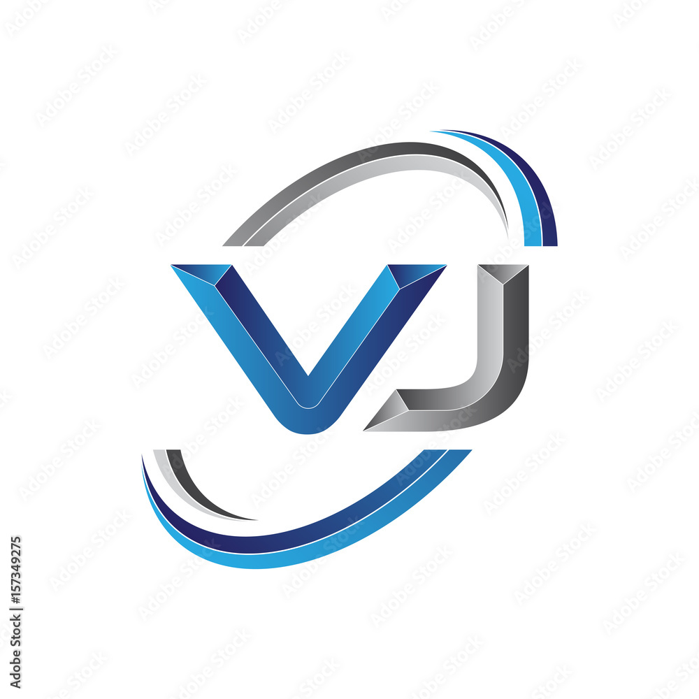 Simple initial letter logo modern swoosh VJ Simple initial letter logo modern swoosh VJ