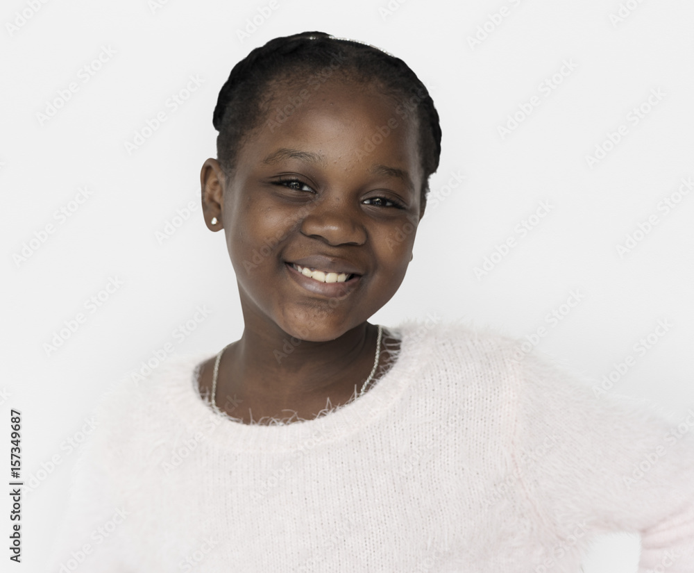 African descent girl is smiling African descent girl is smiling