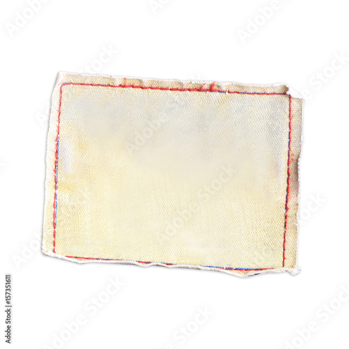 canvas label of jeans isolated