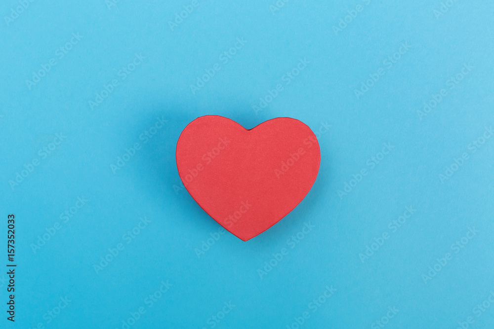 Valentine's Day heart shaped boxes on a blue background Valentine's Day heart shaped boxes on a blue background