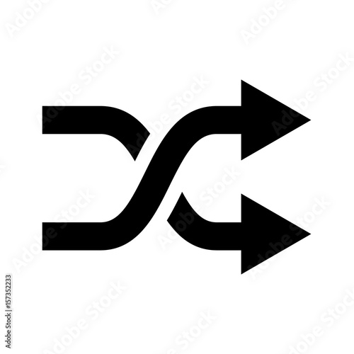  Draw Shuffle minimal style Icon vector Eps10