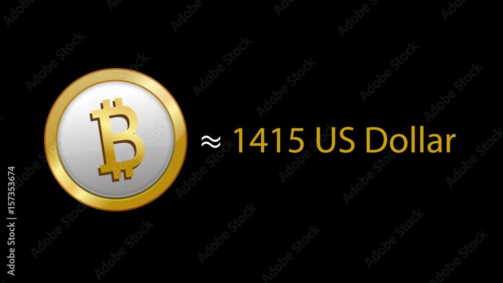 4K BitCoin Crypto Currency approximately to 2499 US Dollar in the future on Black background 4K BitCoin Crypto Currency approximately to 2499 US Dollar in the future on Black background