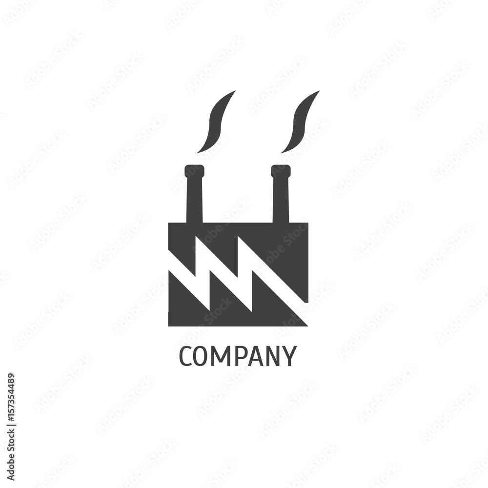 Factory building company logo Factory building company logo
