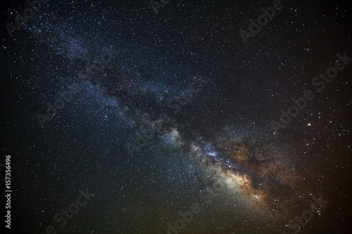 Clearly milky way galaxy at phitsanulok in thailand. Long exposure photograph.with grain © sripfoto