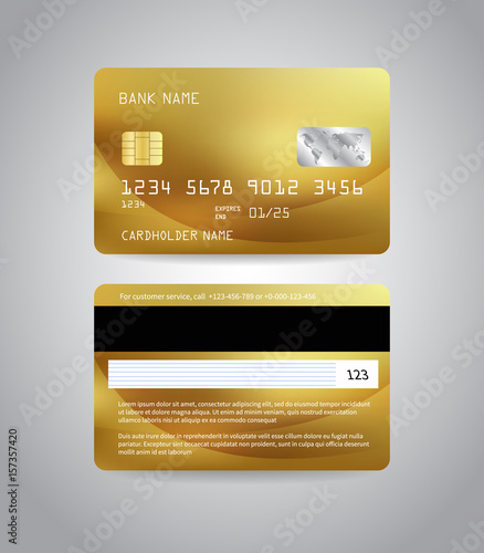 Realistic detailed credit card