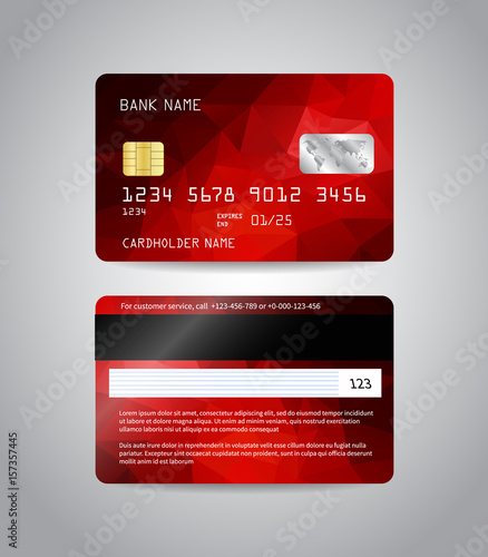 Realistic detailed credit card