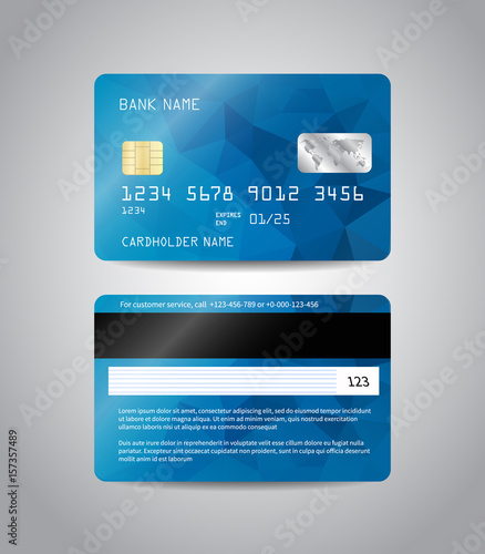 Realistic detailed credit card
