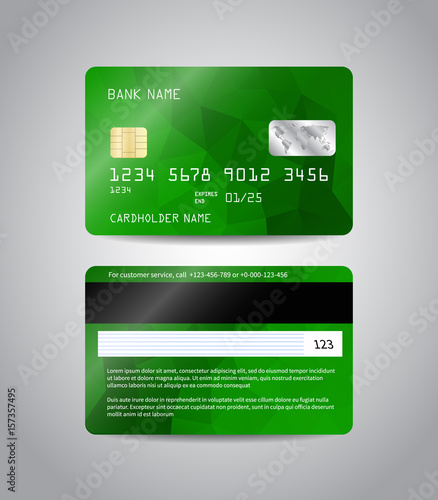 Realistic detailed credit card