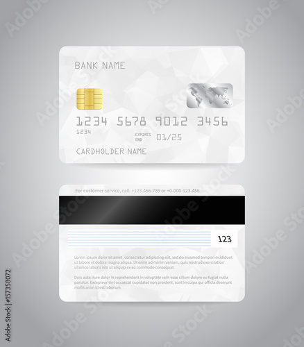 Realistic detailed credit card