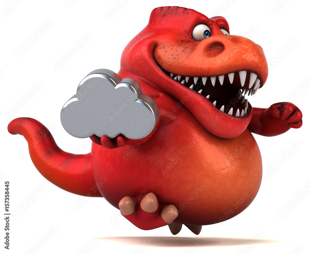 Fun dinosaur - 3D Illustration Fun dinosaur - 3D Illustration