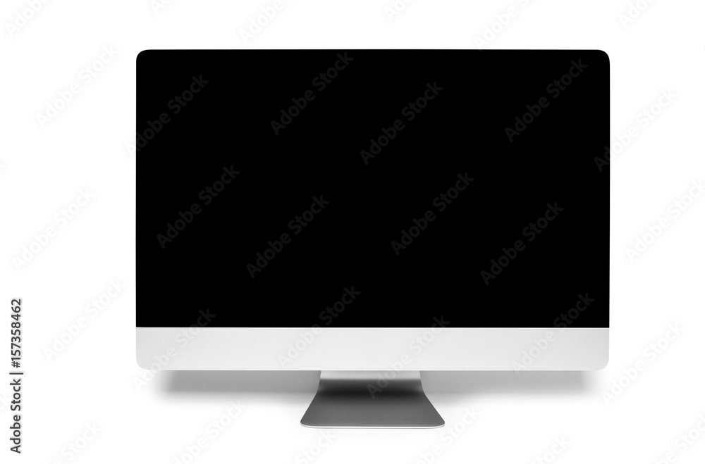 computer on a table in an office