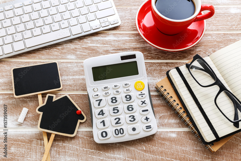 Property taxes and mortgage concept Property taxes and mortgage concept