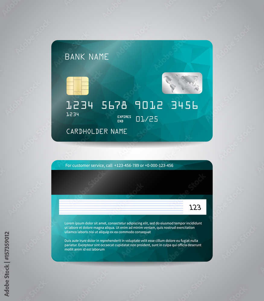 Realistic detailed credit card Realistic detailed credit card