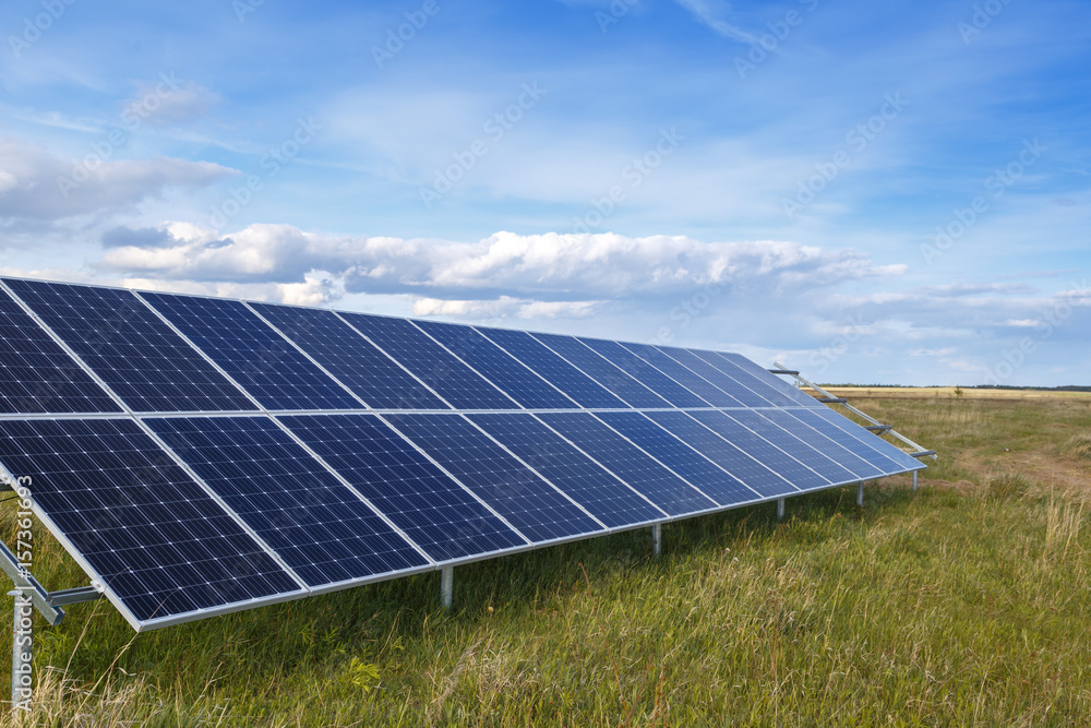 Solar panel produces green, environmentally friendly energy from the sun