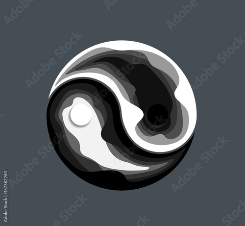 abstract yin yang symbol design
