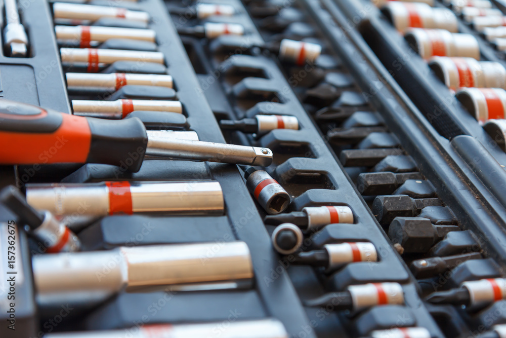 Naklejka premium Machine tool on the shelf