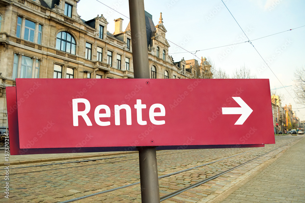 Obraz premium Schild 211 - Rente