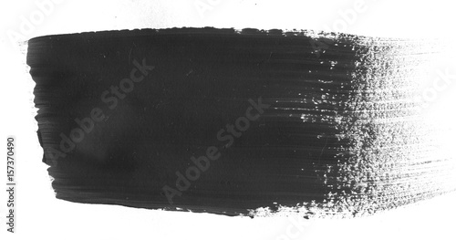 VERY hight resolution. Geometric graffiti abstract background. Wallpaper with oil canvas stroke effect. Black acrylic paint stroke texture on white paper. Scattered art. Macro image. Hand made grunge.