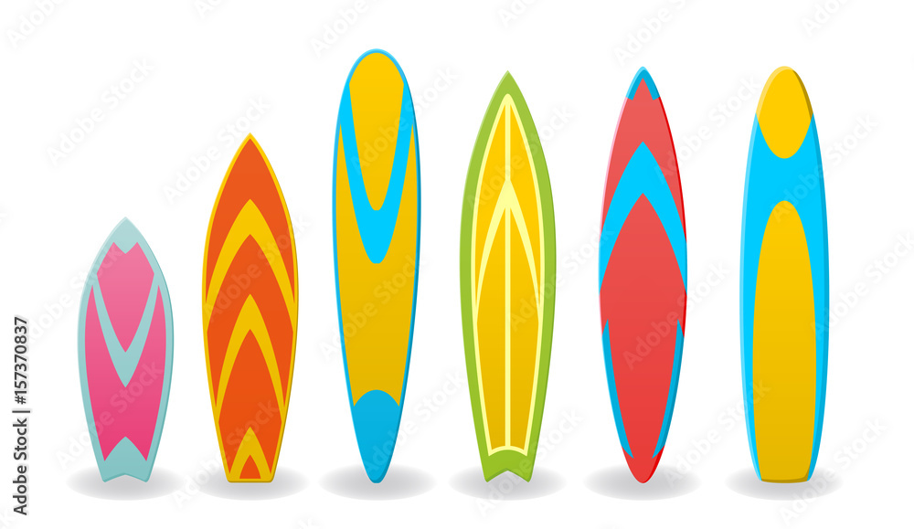 Vector illustration of a surfboards Vector illustration of a surfboards