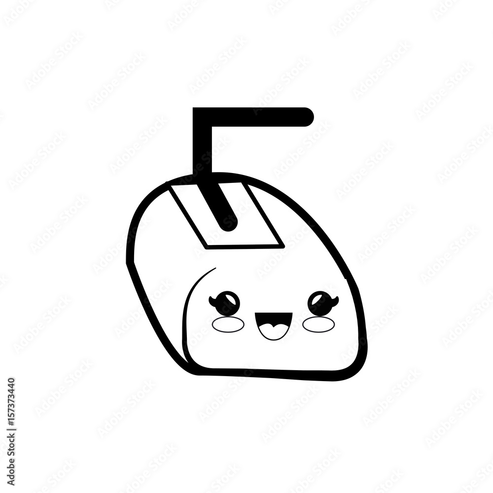 Obraz premium mouse cartoon smiley technology vector icon illustration graphic design