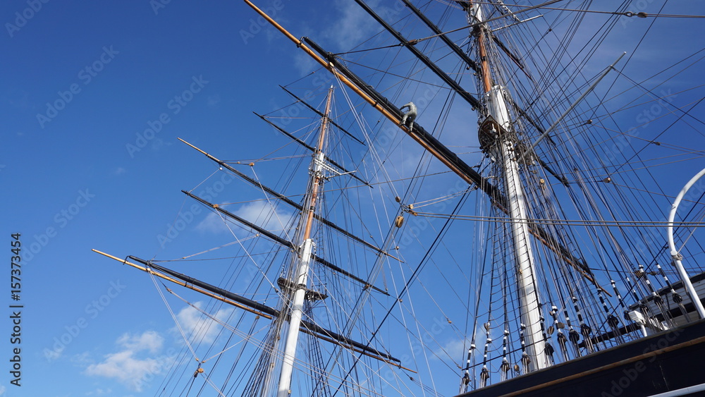 Photo of Cutty Sark British clipper in village of Greenwich, London, United Kingdom Photo of Cutty Sark British clipper in village of Greenwich, London, United Kingdom