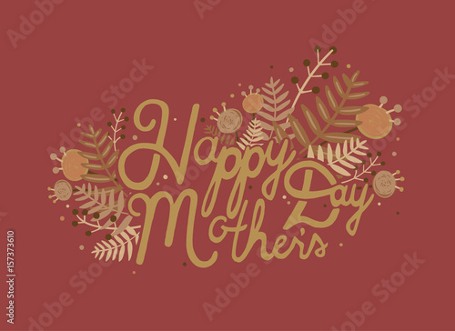 Postcard with inscription happy mother s day
