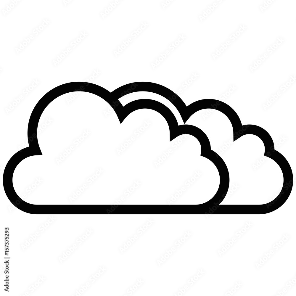 cloud weather abstract vector icon illustration graphic design
