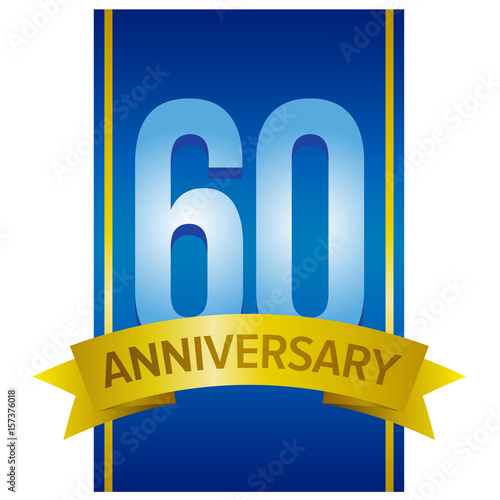 Vector label for 60th anniversary © mmelnikoff