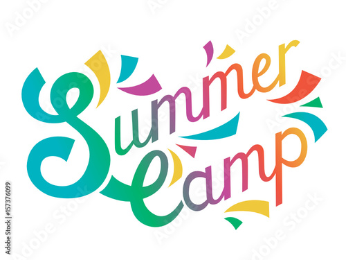 "SUMMER CAMP" Hand Lettering Banner