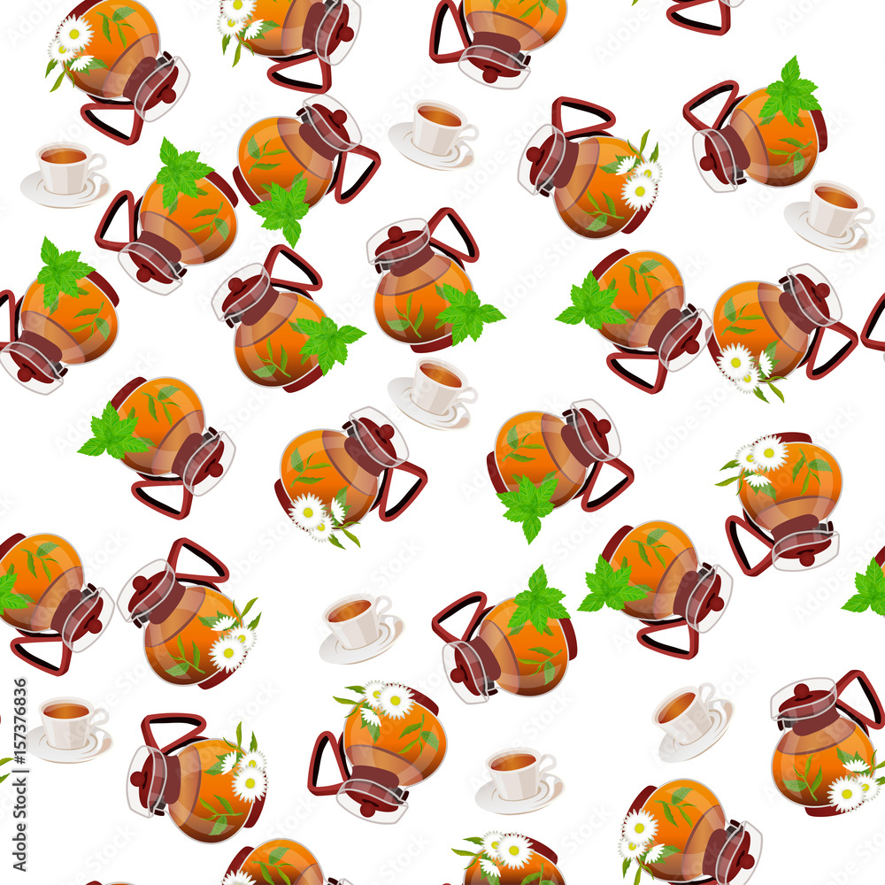 Naklejka premium illustration of teapot