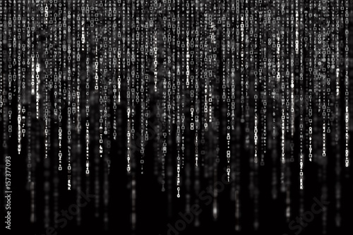Digital Abstract background, black and white matrix