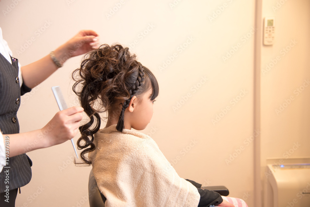 Fototapeta premium ヘアーセット
