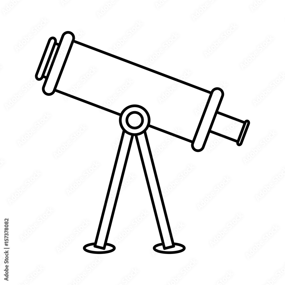 telescope icon over white background. vector illustration telescope icon over white background. vector illustration