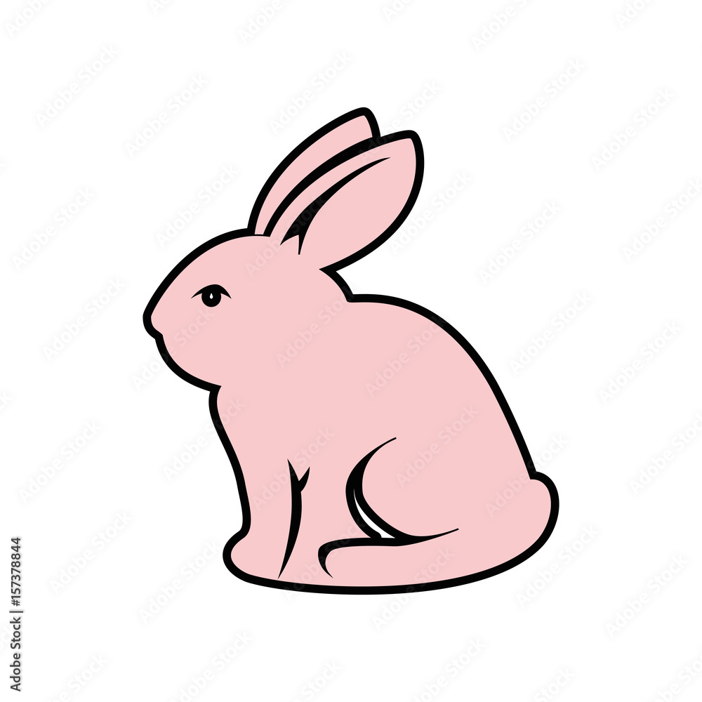Obraz premium bunny animal nature vector icon illustration graphic design