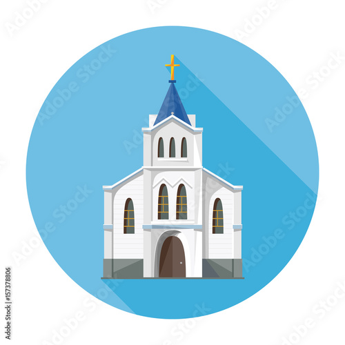 Church icon isolated on white background.