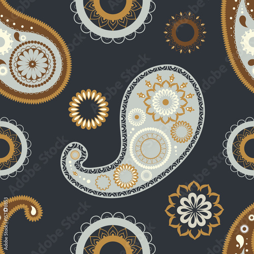 Paisley seamless patterns