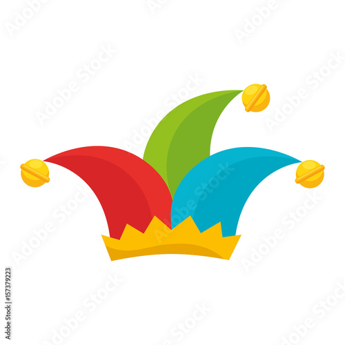 joker cap hat vector icon illustration graphic design
