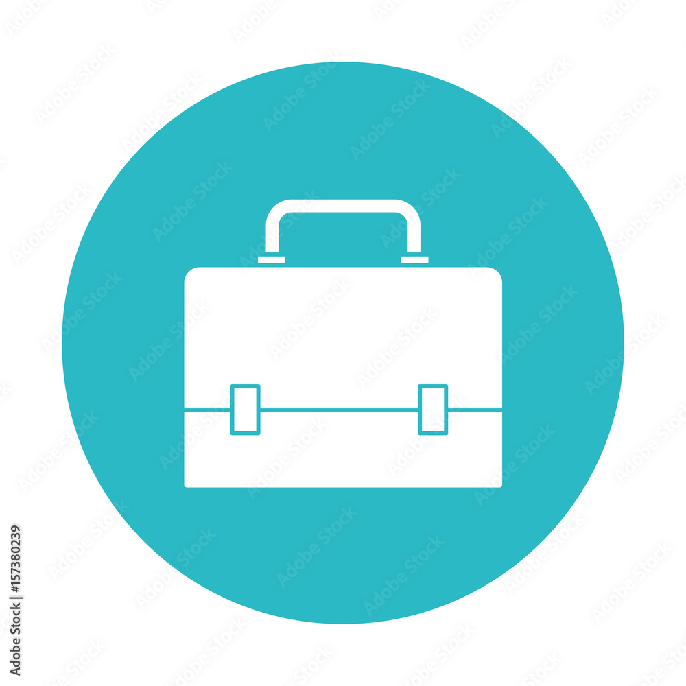 circle light blue with executive briefcase vector illustration circle light blue with executive briefcase vector illustration