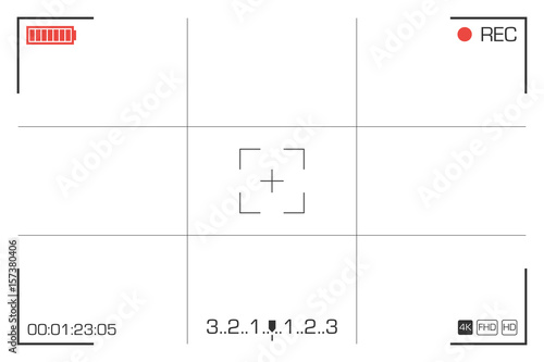 Video camera focusing screen