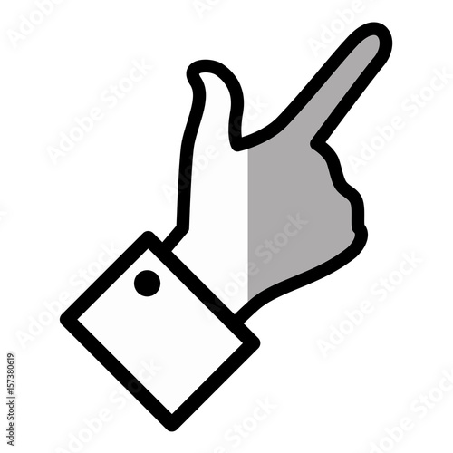 hand pointing gesture vector icon illustration graphic design