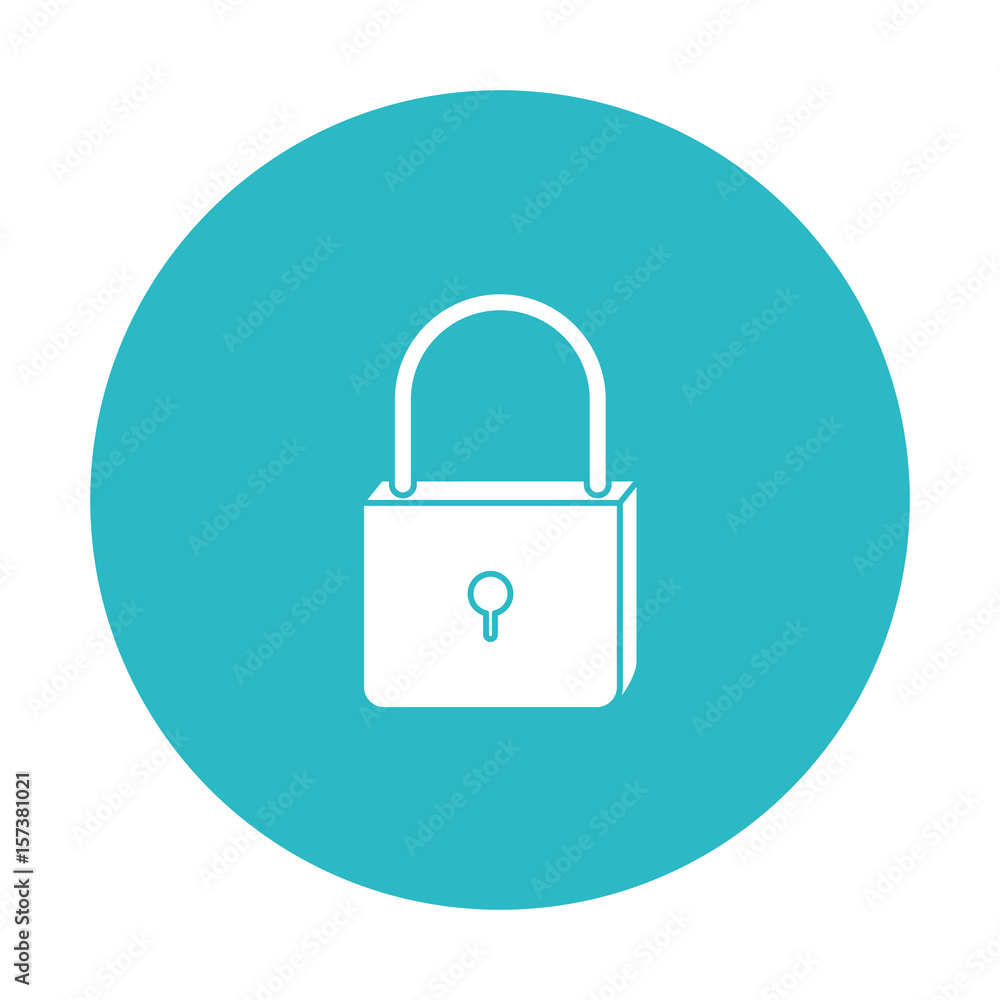 circle light blue with padlock icon vector illustration circle light blue with padlock icon vector illustration