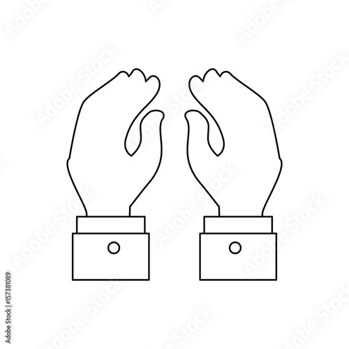 hand shake gesture vector icon illustration graphic design