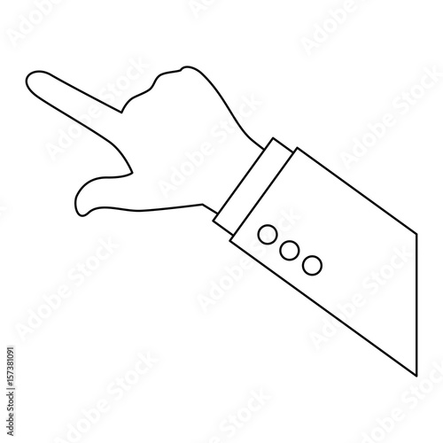 hand pointing gesture vector icon illustration graphic design